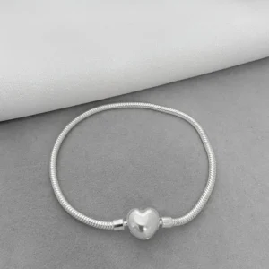 Pulseira Pandora fecho Coração Liso