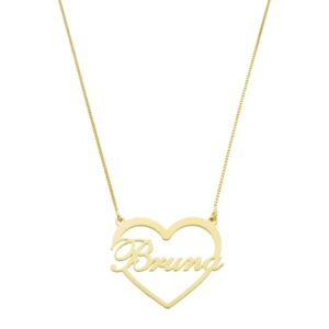 Corrente Coração com Nome personalizado