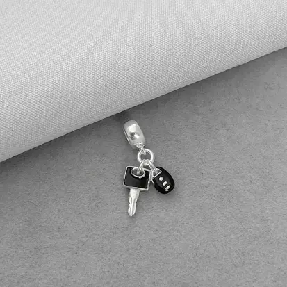 Berloque Mini chave Carro Prata 925