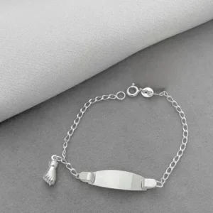 Pulseira Infantil Plaquinha com pingente Figa
