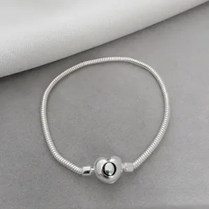 Pulseira Pandora fecho Coração Coroa