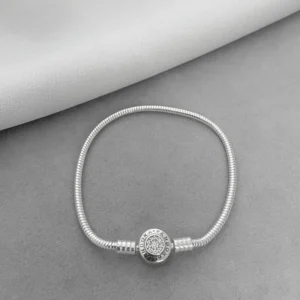 Pulseira Pandora fecho Redondo Cravejado